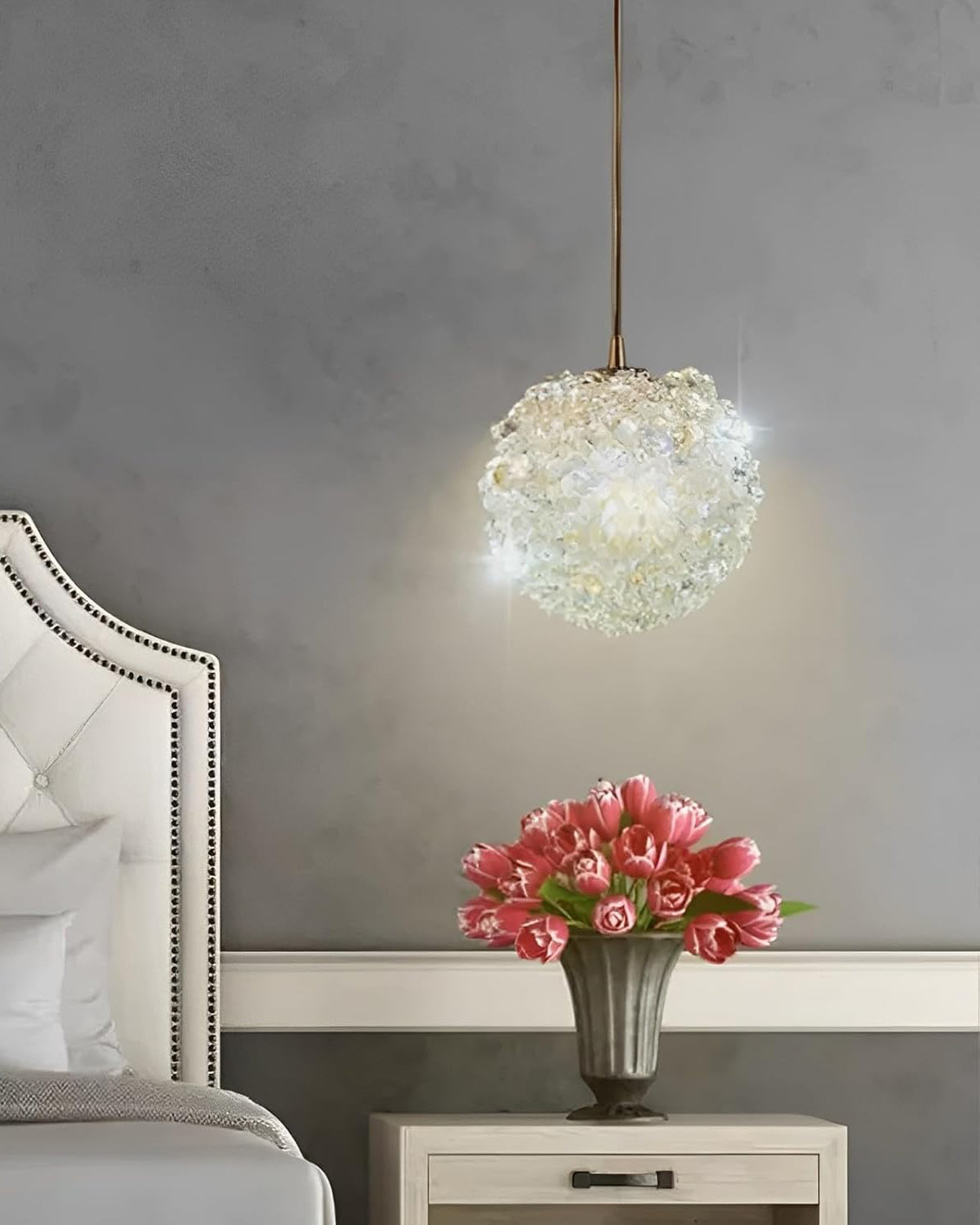 WOMO Small Crystal Globe Pendant Light-WM2367