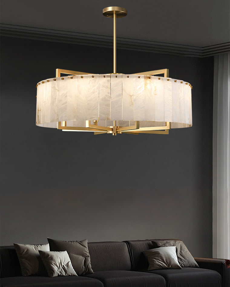 WOMO Round Alabaster Chandelier-WM2390a