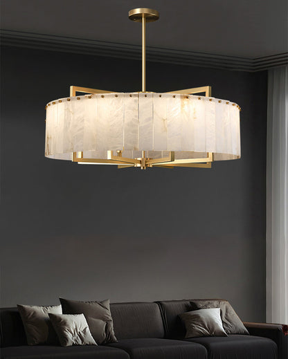 WOMO Round Alabaster Chandelier-WM2390a