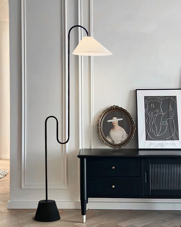 WOMO Stoff-Schwanenhals-Stehlampe-WM7096