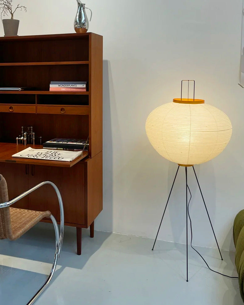 WOMO Laterne Dreibein Stoff Stehlampe-WM7090