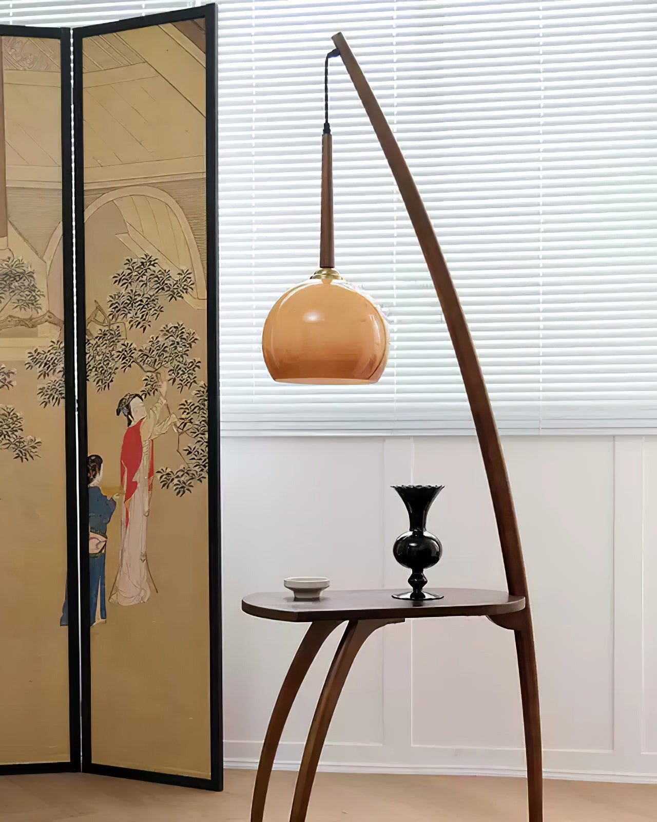 WOMO Wooden Pendant Light with Table WM7130