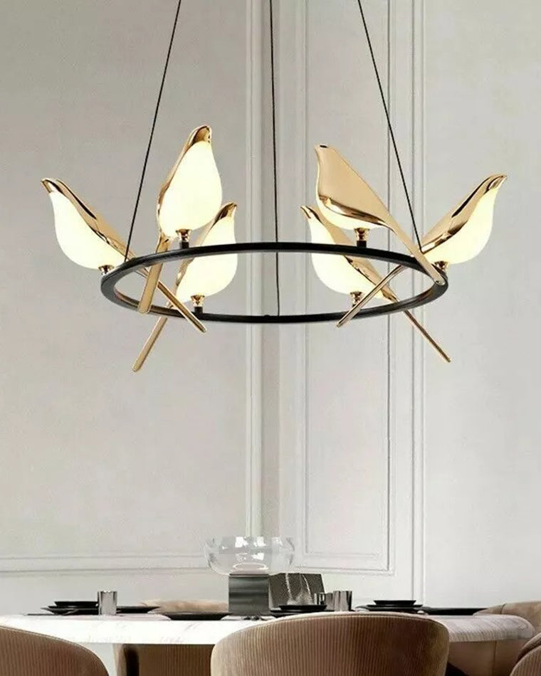 WOMO Gold Bird Kronleuchter Wohnzimmer-WM2512d