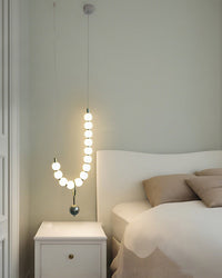 WOMO Pearls Elegant Pendant Light Chandelier for High Ceilings - WM2102e