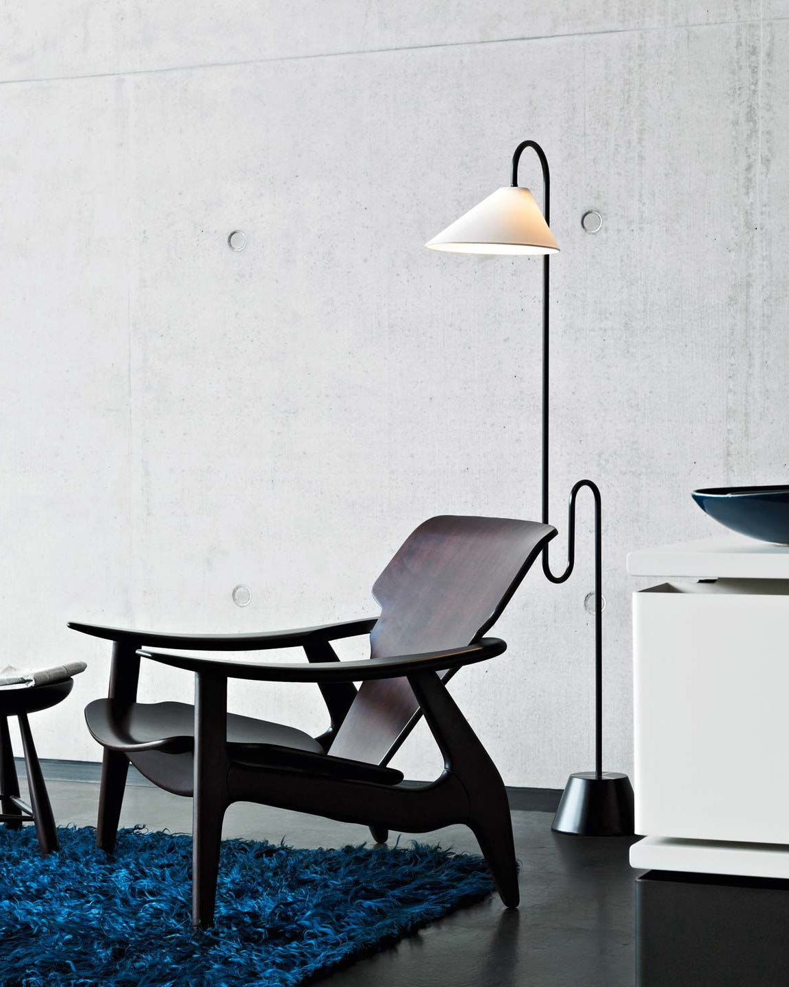 WOMO Stoff-Schwanenhals-Stehlampe-WM7096