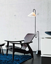 WOMO Fabric Gooseneck Floor Lamp-WM7096