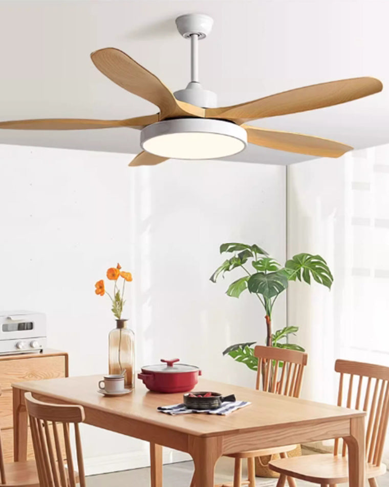 WOMO 5-Blatt-Modern-Deckenventilator-Leuchte-WM5129