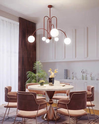 WOMO Lustre Mid-Century avec boules de verre pour salon-WM2522