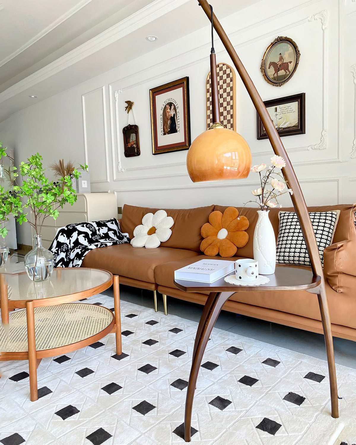 WOMO Wooden Pendant Light with Table WM7130