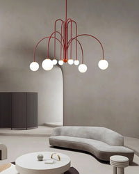 WOMO Lustre Mid-Century avec boules de verre pour salon-WM2522
