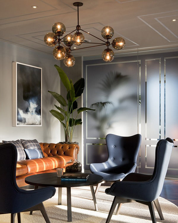 WOMO Sputnik Kronleuchter Wohnzimmer Modern Glas-WM2704