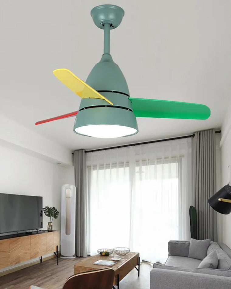 WOMO 3-Blatt-Deckenventilator mit konischer Form und Lampe - WM5099