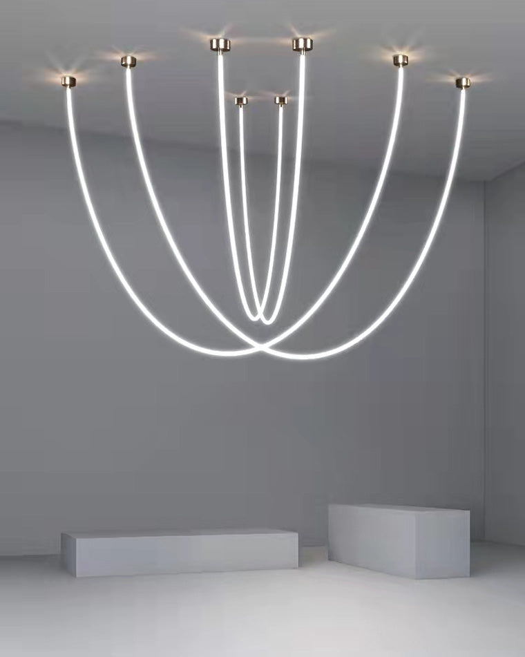 WOMO LED Kronleuchter Schlicht für Hohe Decken-WM2312