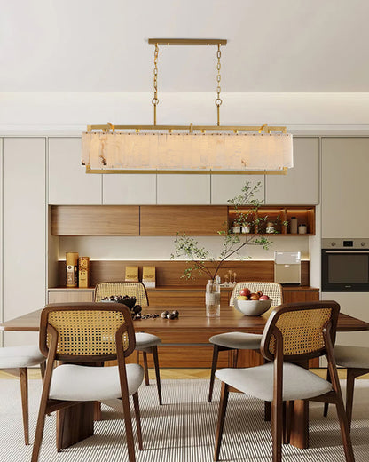 WOMO Rectangular Alabaster Chandelier-WM2390b