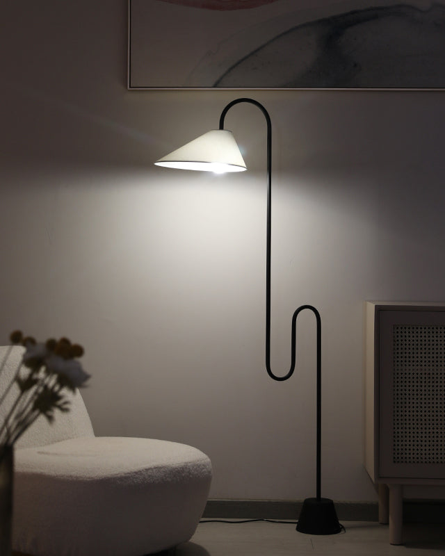 WOMO Stoff-Schwanenhals-Stehlampe-WM7096