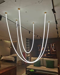 Lustre LED simple WOMO pour plafonds hauts - WM2312