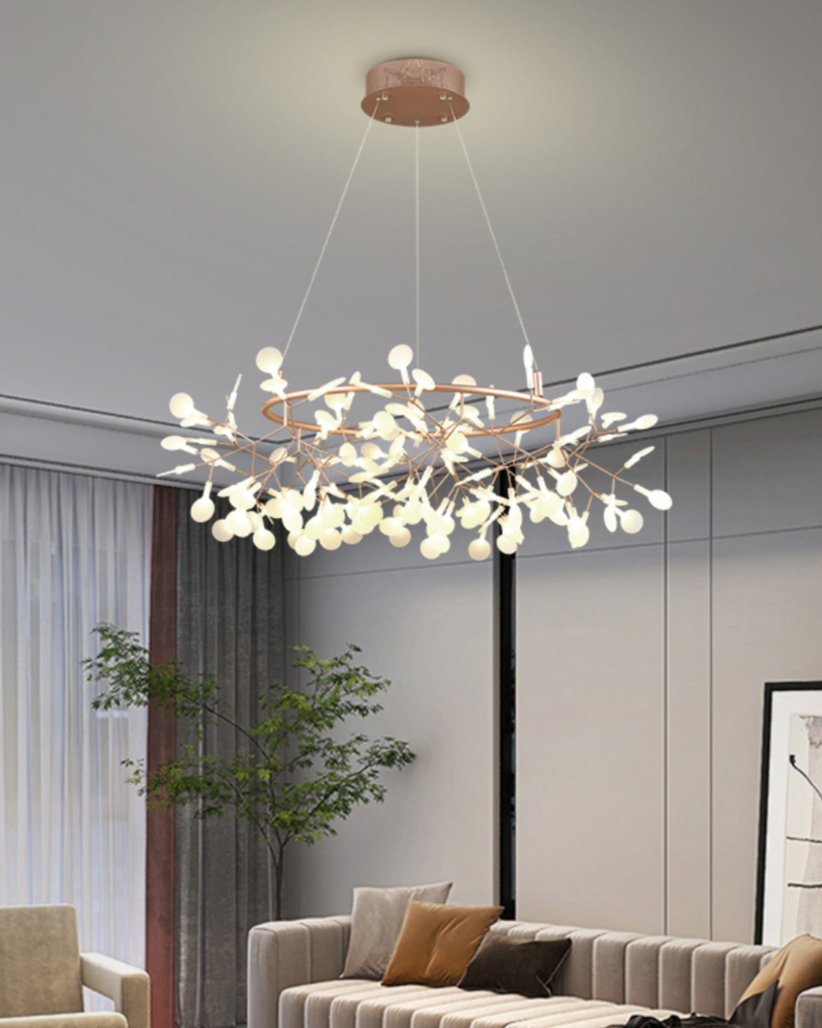 WOMO Design Kronleuchter Rund Wohnzimmer-WM2435