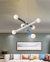 Lustre WOMO coloré avec globe Sputnik WM2670