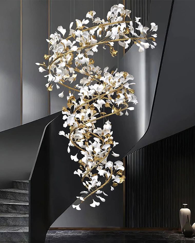 WOMO Ginkgo-Spiral-Kronleuchter-WM2423