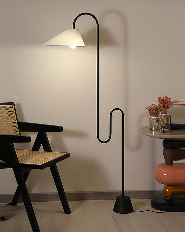 WOMO Stoff-Schwanenhals-Stehlampe-WM7096