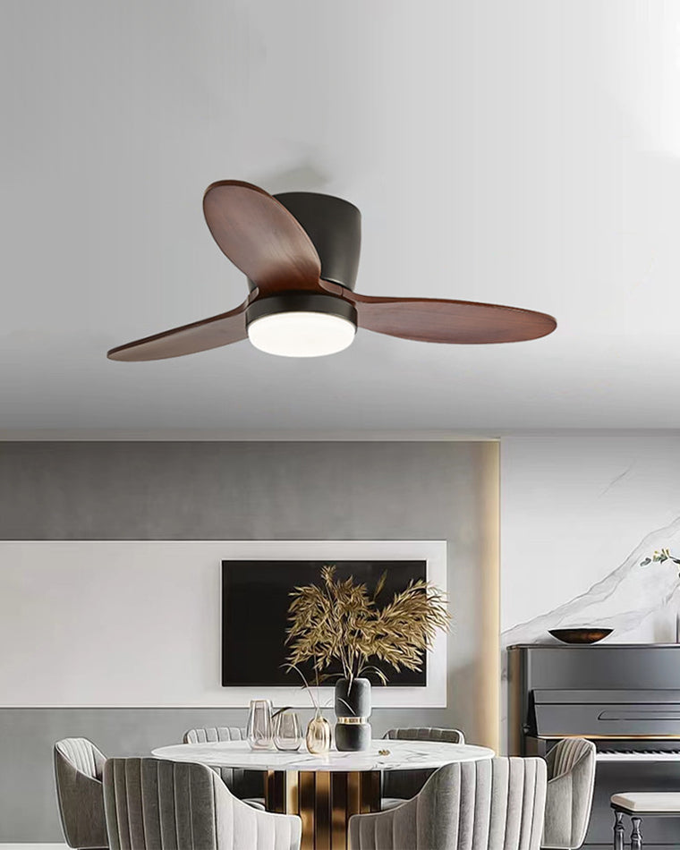WOMO Mid Century Modern Hugger Deckenventilatorlampe-WM5115