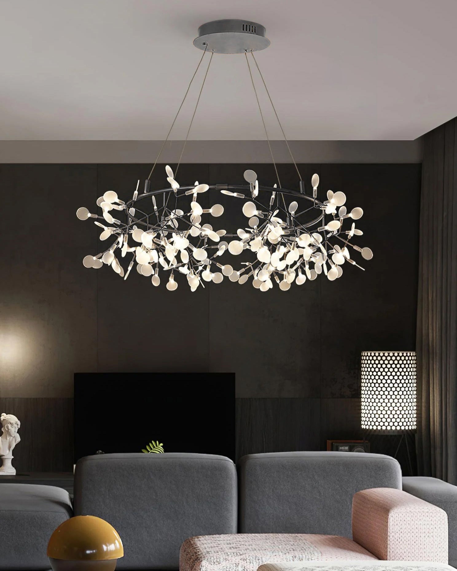 WOMO Design Kronleuchter Rund Wohnzimmer-WM2435
