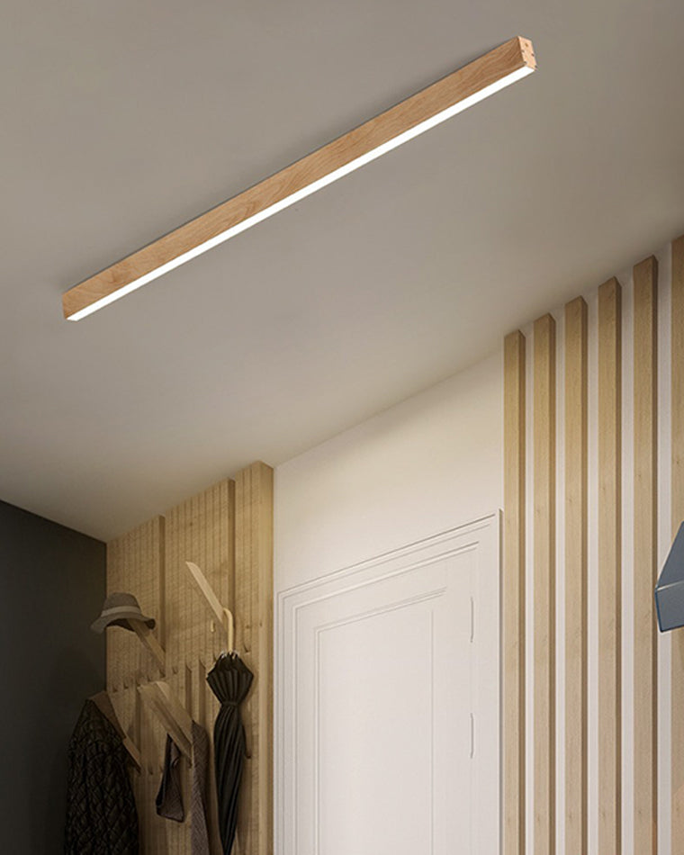 WOMO Lineare LED Deckenleuchte Flur Lang Schmal Metall-WM1003