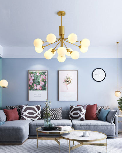 WOMO Frosted Glass Globe Chandelier-WM2915