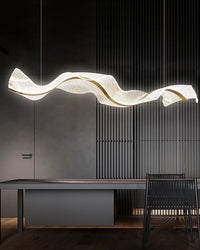 WOMO Lustre de salle à manger LED allongé moderne-WM2596