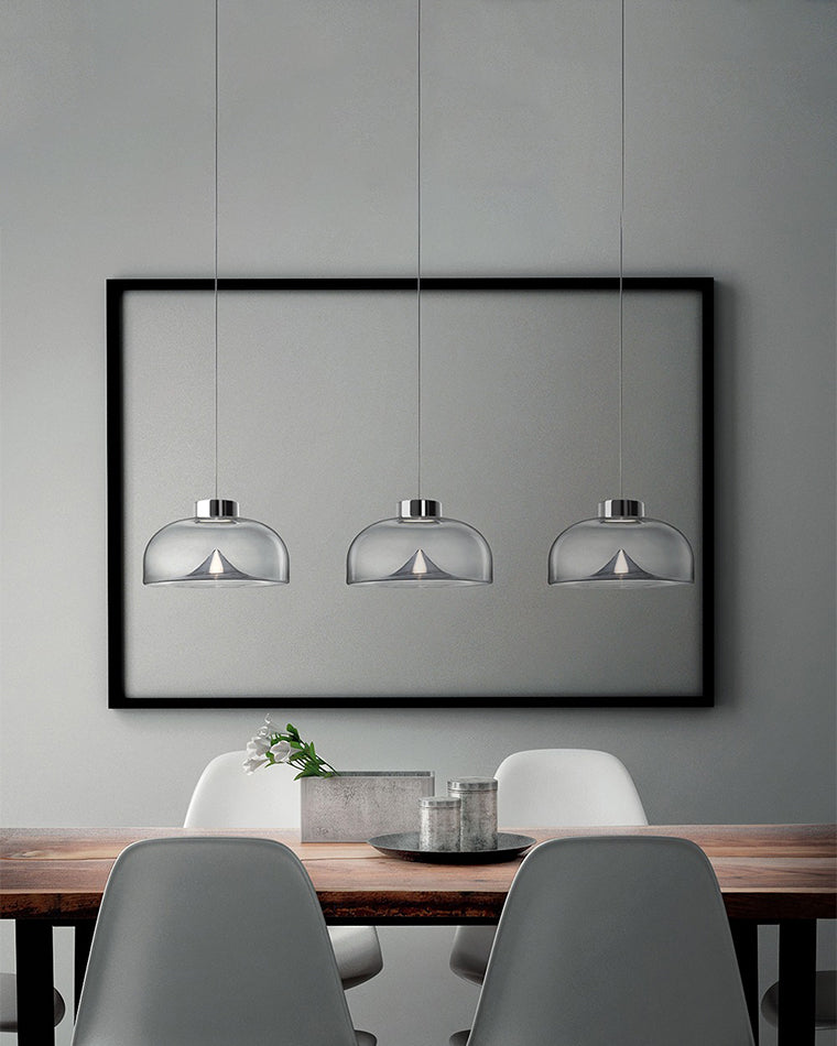 WOMO Luminaire suspendu rond en verre coloré-WM2784