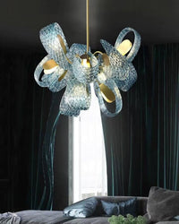 WOMO Elegant Chandeliers Blue Glass Living Room-WM2213b