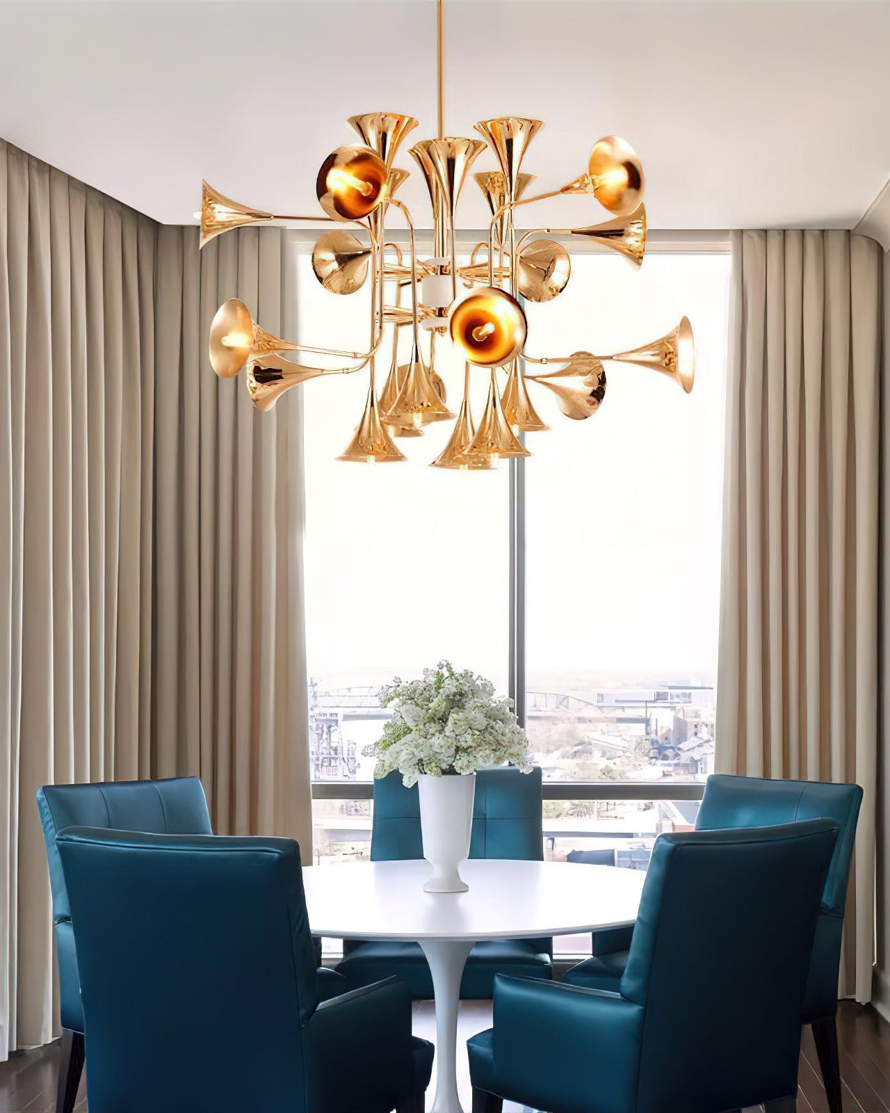 WOMO Vintage Kronleuchter Gold Wohnzimmer-WM2614