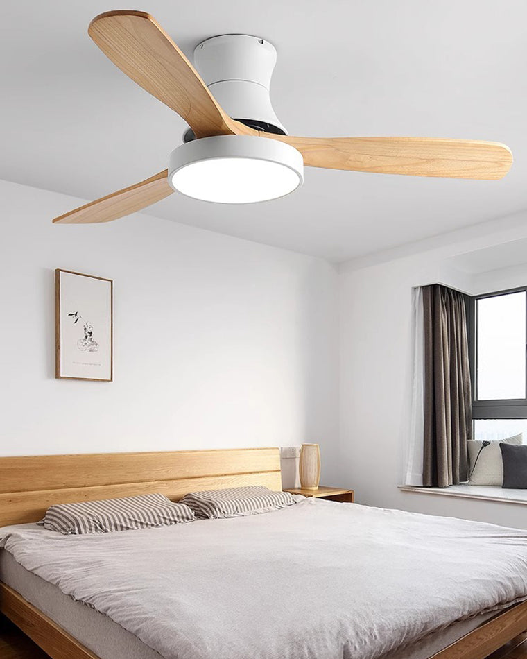 WOMO 3 Holzflügel Deckenventilator Lampe – WM5120