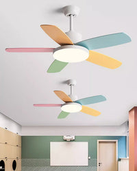 WOMO 5-Klingen Scandi Deckenventilator Lampe-WM5089