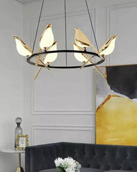 WOMO Gold Bird Kronleuchter Wohnzimmer-WM2512d