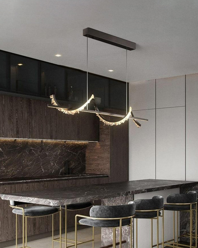 WOMO Swirl Kristall Linearkronleuchter – WM2713