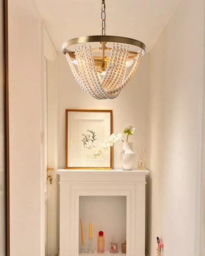 WOMO Pearl Beaded Chandelier-WM2407