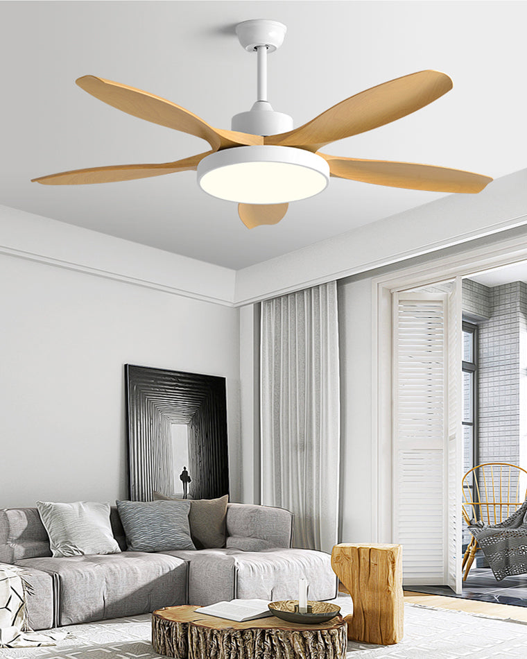 WOMO 5-Blatt-Modern-Deckenventilator-Leuchte-WM5129