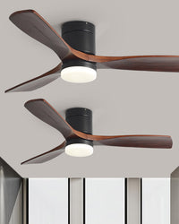 WOMO 3-Blade Wooden Fan Ceiling Light WM5116