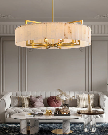WOMO Round Alabaster Chandelier-WM2390a