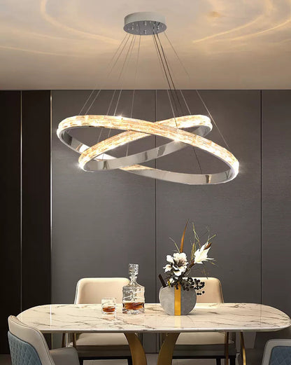 WOMO Tiered Circular Led Crystal Chandelier-WM2491b