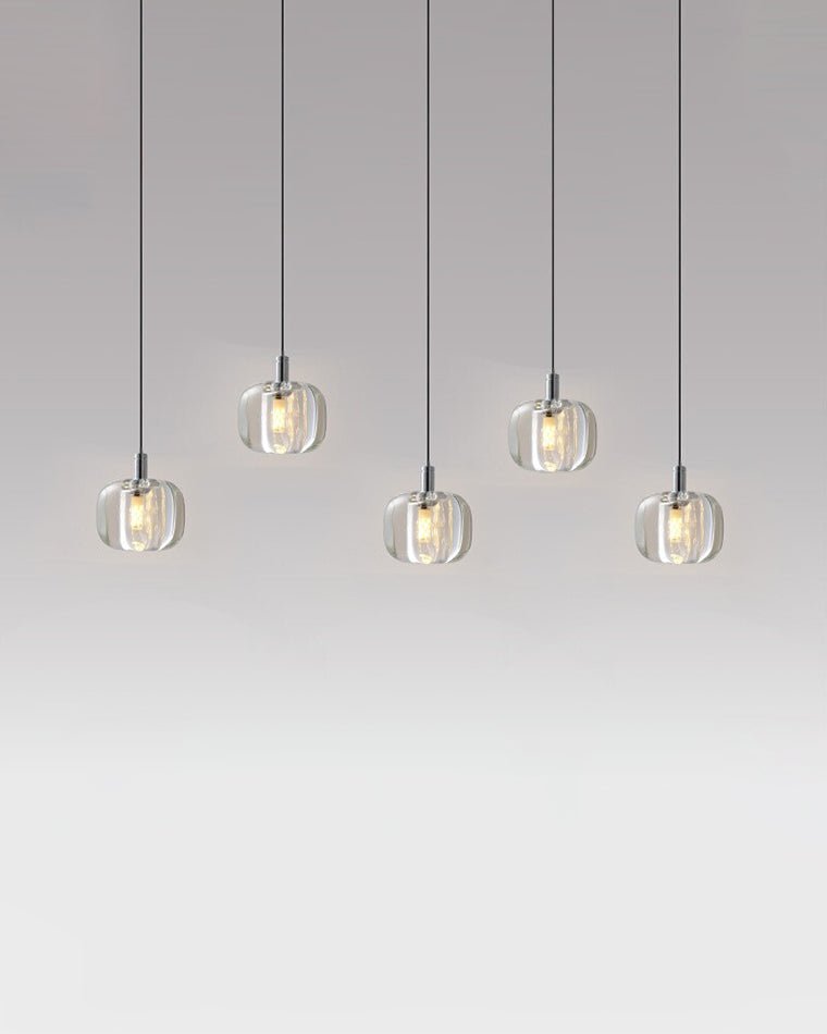 WOMO Chandelier with Multiple Colored Glass Pendant Lights - WM2111