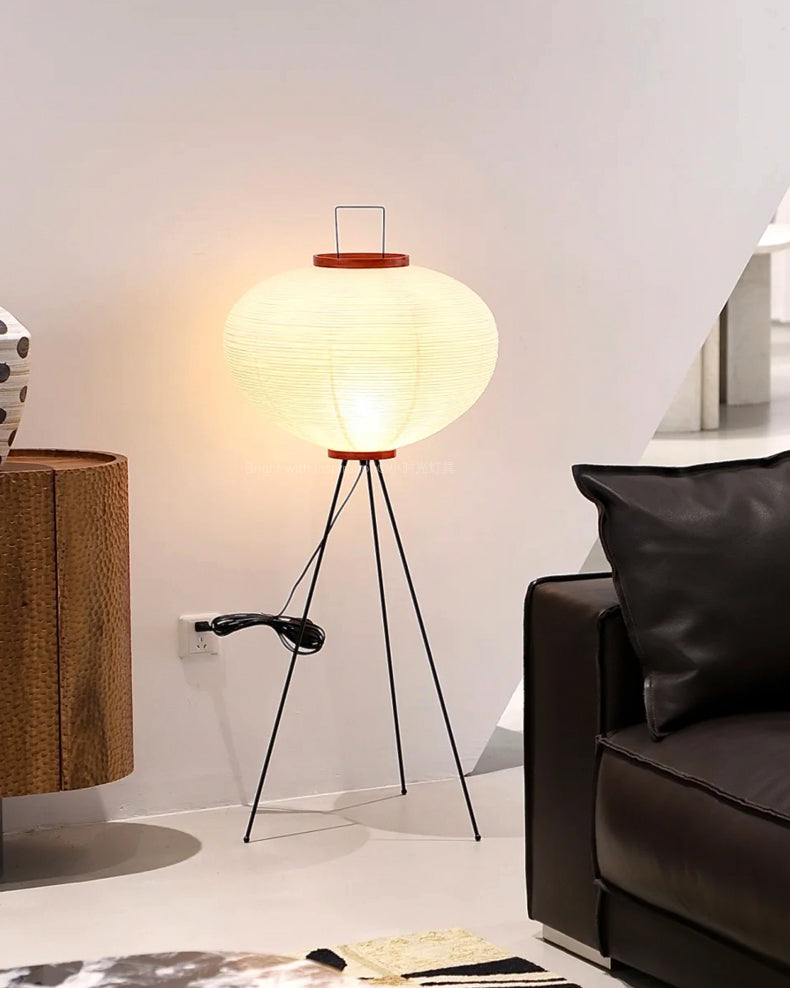 WOMO Laterne Dreibein Stoff Stehlampe-WM7090