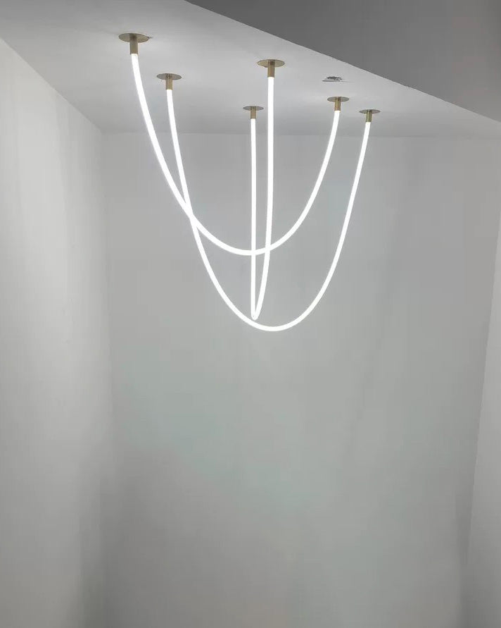 WOMO LED Kronleuchter Schlicht für Hohe Decken-WM2312