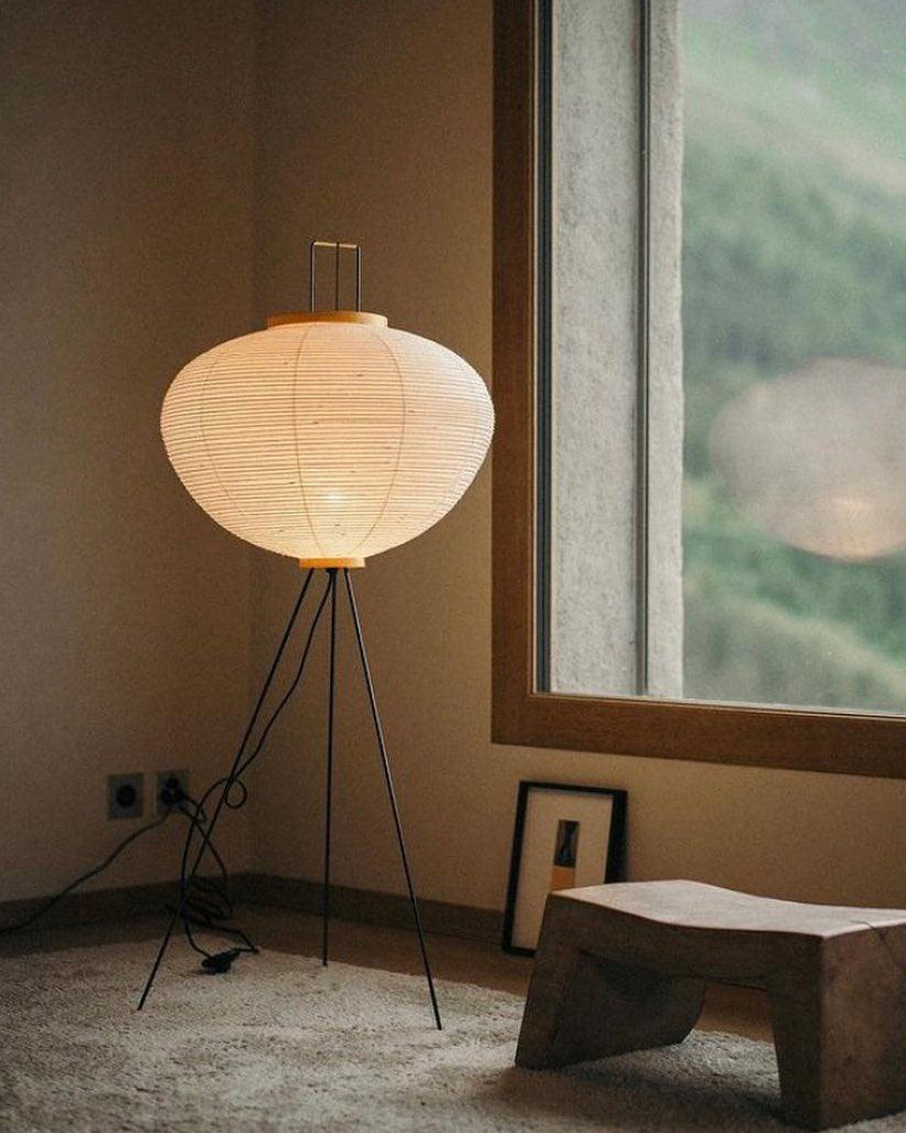 WOMO Laterne Dreibein Stoff Stehlampe-WM7090