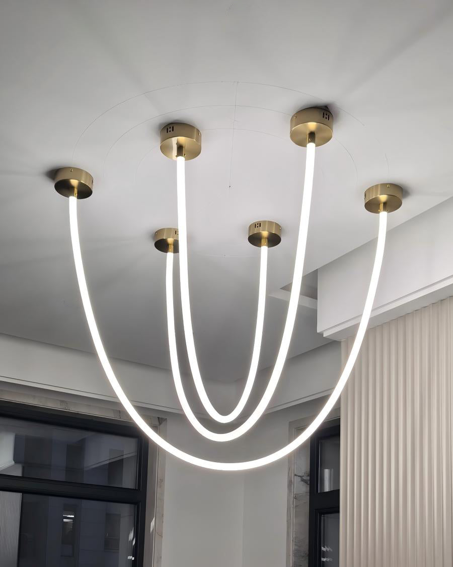WOMO LED Kronleuchter Schlicht für Hohe Decken-WM2312