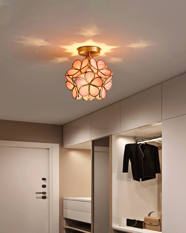 WOMO Tiffany Ceiling Lamp Floral-WM1128