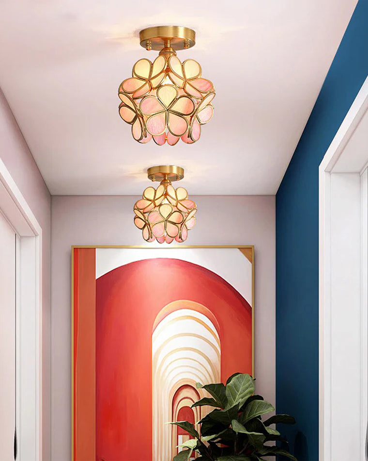 WOMO Tiffany Ceiling Lamp Floral-WM1128