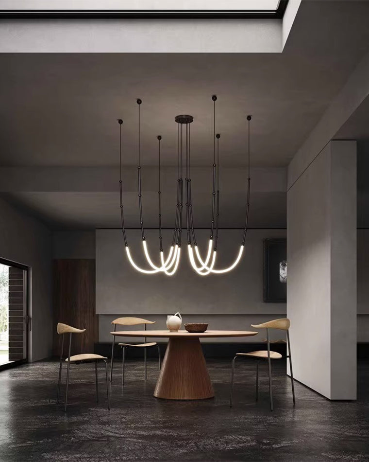 WOMO Bambus-Seil LED Kronleuchter-WM2752