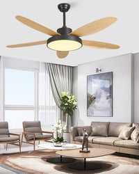 WOMO 5-Blade Modern Ceiling Fan Lamp-WM5131